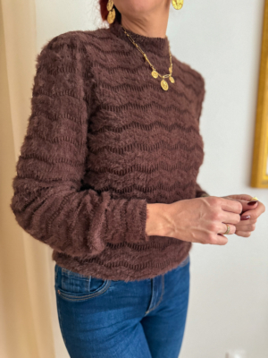 Marge blouse pilou choco