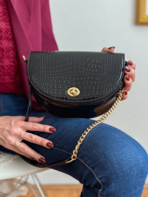 Tom sac noir effet croco