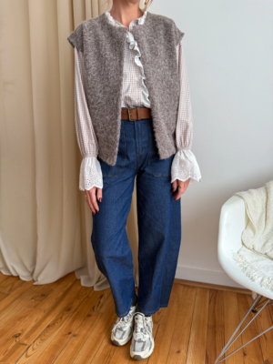 Zac veste texturée taupe