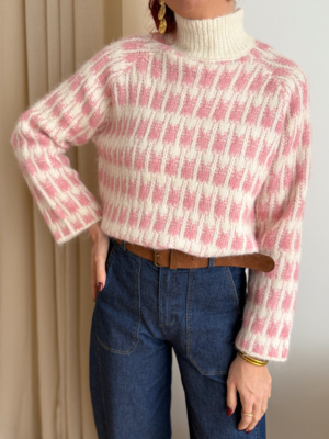 Lisa pull maille rose