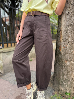 Mike pantalon barrel choco