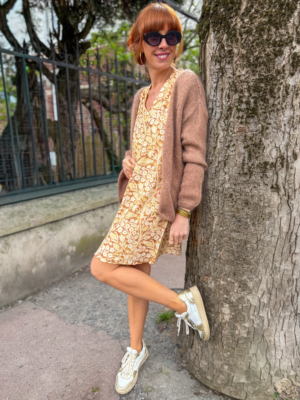 Lise robe droite imprimée