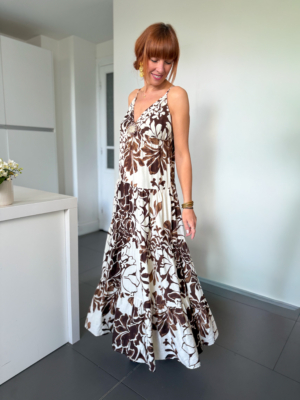 Joana robe longue choco