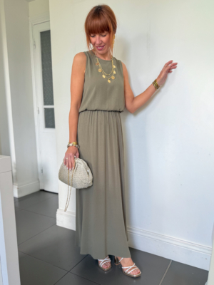 Aly ensemble top/jupe kaki