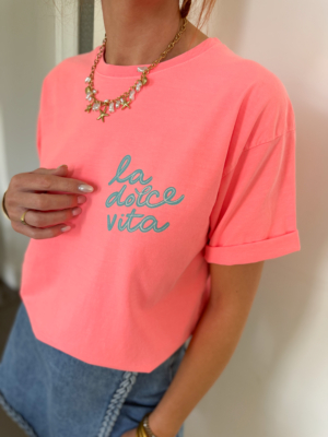 Dolce vita tee shirt corail