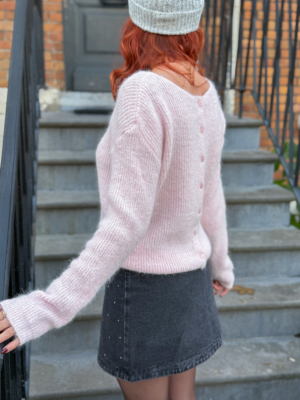 Édouard pull/gilet réversible rose